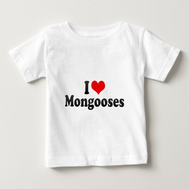 T-shirt Pour Bébé J'aime des mangoustes (Devant)