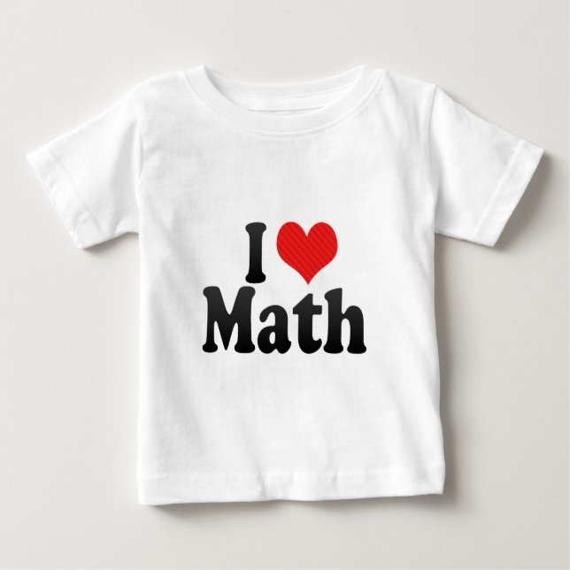 T-shirt Pour Bébé J'aime des maths (Devant)