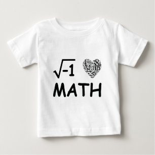 T-shirt Pour Bébé J'aime des maths