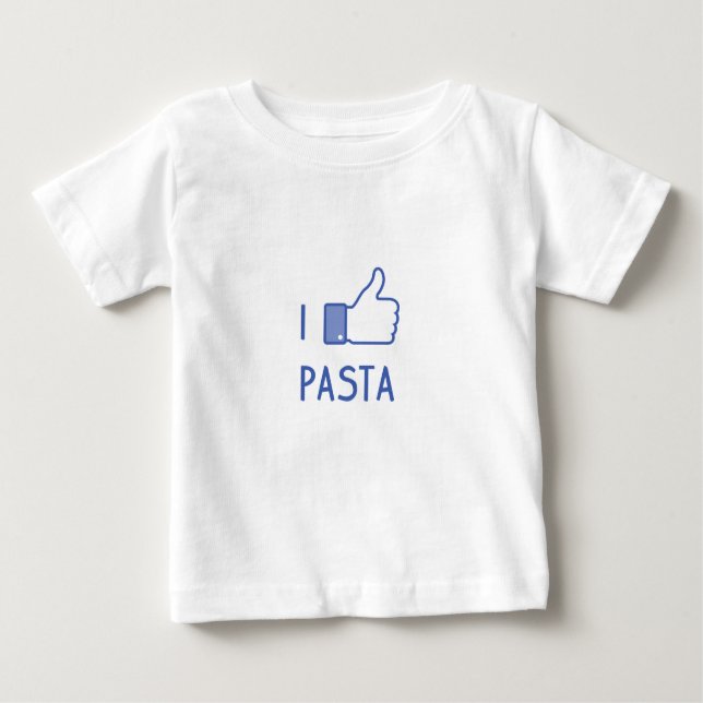 T-SHIRT POUR BÉBÉ J'AIME DES PÂTES (Devant)