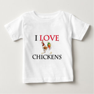 T-shirt Pour Bébé J'aime des poulets