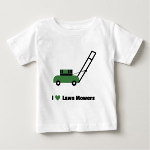 T-shirt Pour Bébé J'aime des tondeuses à gazon