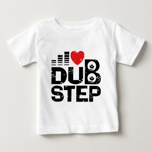 T-shirt Pour Bébé J'aime Dubstep (Devant)