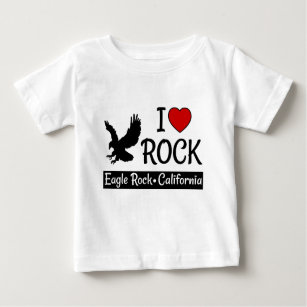 T-shirt Pour Bébé J'aime Eagle Rock California Red Heart