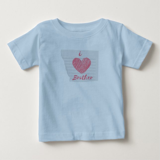 T-shirt Pour Bébé j'aime frère (Devant)