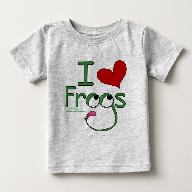 T-shirt Pour Bébé J'aime FROGS (Devant)
