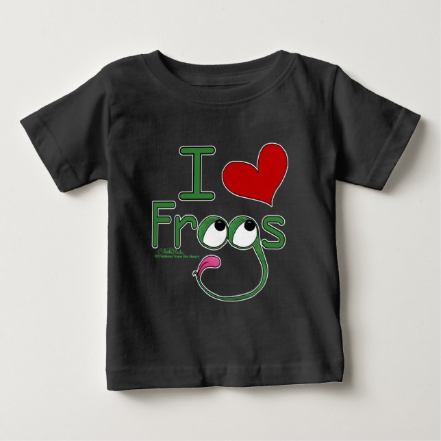 T-shirt Pour Bébé J'aime FROGS (Devant)