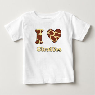 T-shirt Pour Bébé J'aime Giraffes