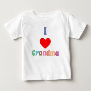 T-shirt Pour Bébé J'aime grand-mère