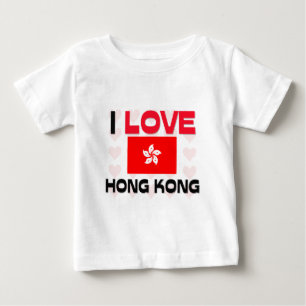 T-shirt Pour Bébé J'aime Hong Kong