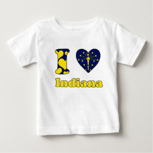T-shirt Pour Bébé J'aime Indiana