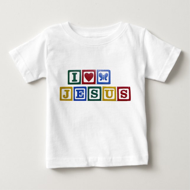 T-shirt Pour Bébé J'aime Jésus (Devant)