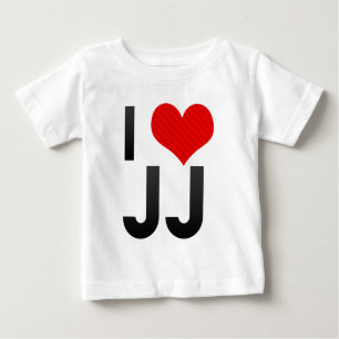 T-shirt Pour Bébé J'aime JJ