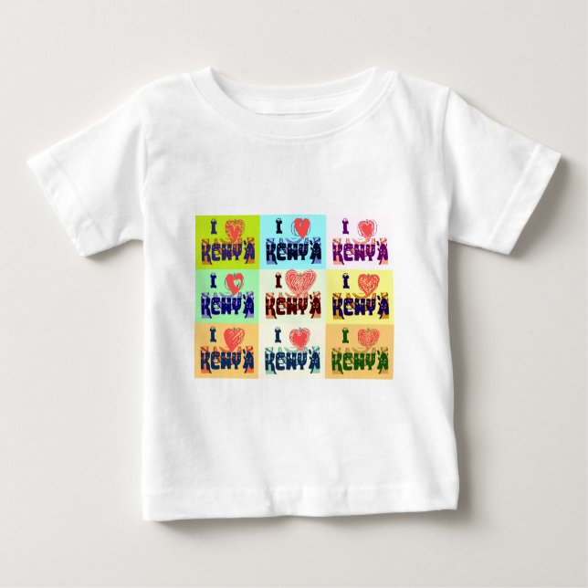 T-shirt Pour Bébé J'aime Kenya.png (Devant)