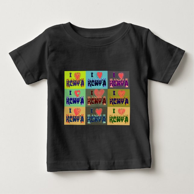 T-shirt Pour Bébé J'aime Kenya.png (Devant)