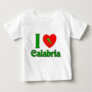 T-shirt Pour Bébé J'aime la Calabre Italie