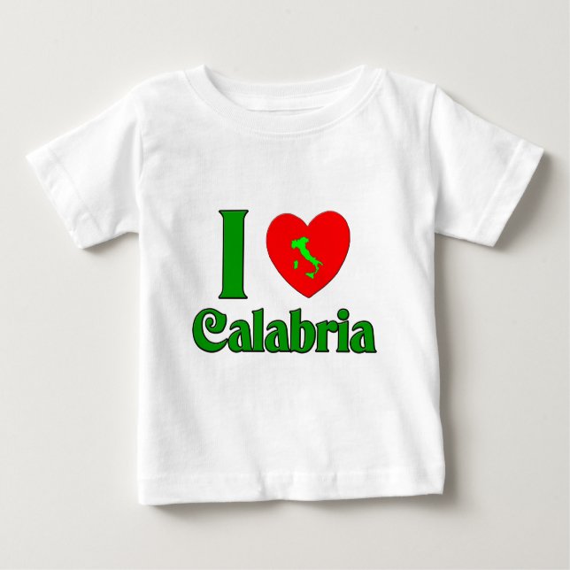 T-shirt Pour Bébé J'aime la Calabre Italie (Devant)