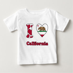T-shirt Pour Bébé J'aime la Californie