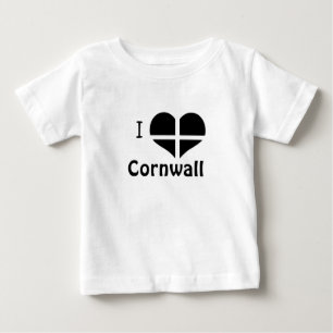 T-shirt Pour Bébé J'aime la conception de coeur de drapeau de St