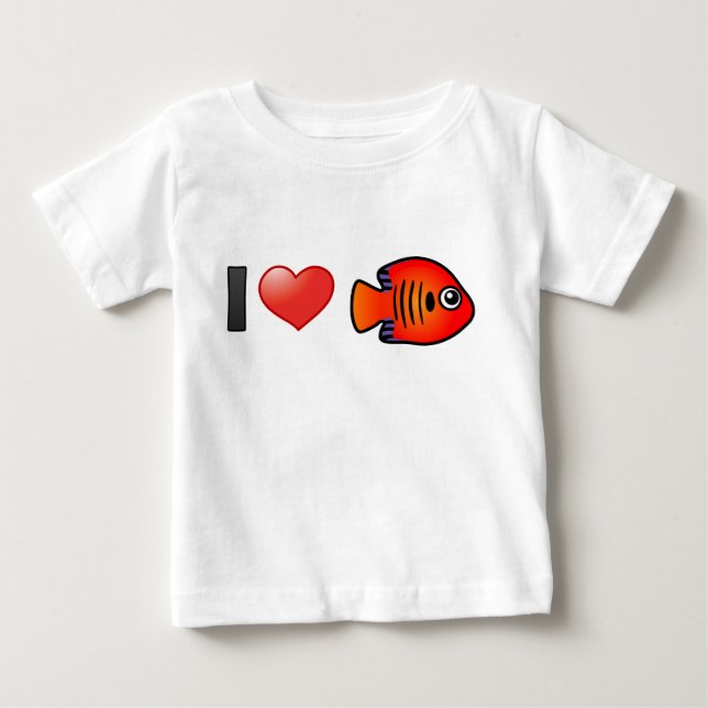 T-shirt Pour Bébé J'Aime La Flamme Éperviers (Devant)