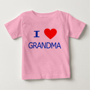 T-shirt Pour Bébé J'aime la grand-maman