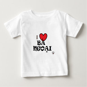 T-shirt Pour Bébé J'aime la grand-maman (dans le Vietnamien)
