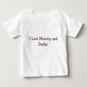 T-shirt Pour Bébé J'aime la maman et le papa