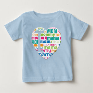 T-shirt Pour Bébé J'aime la maman, maman, maman -