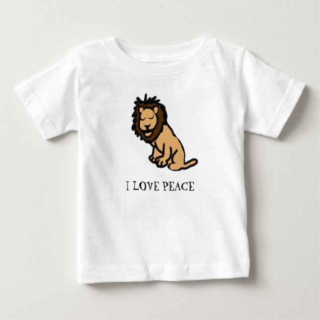 T-shirt Pour Bébé J'aime la paix (Devant)