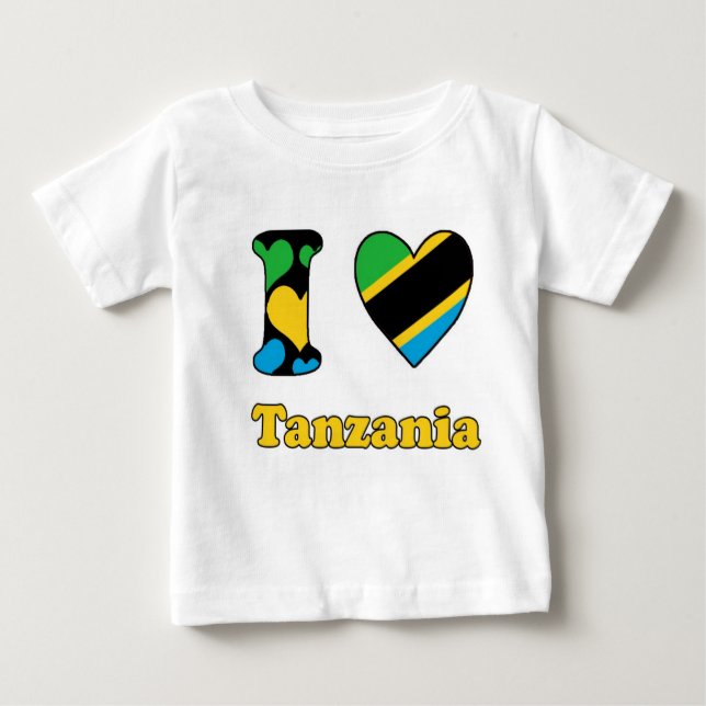 T-shirt Pour Bébé J'aime la Tanzanie (Devant)