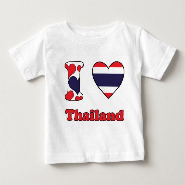 T-shirt Pour Bébé J'aime la Thaïlande (Devant)