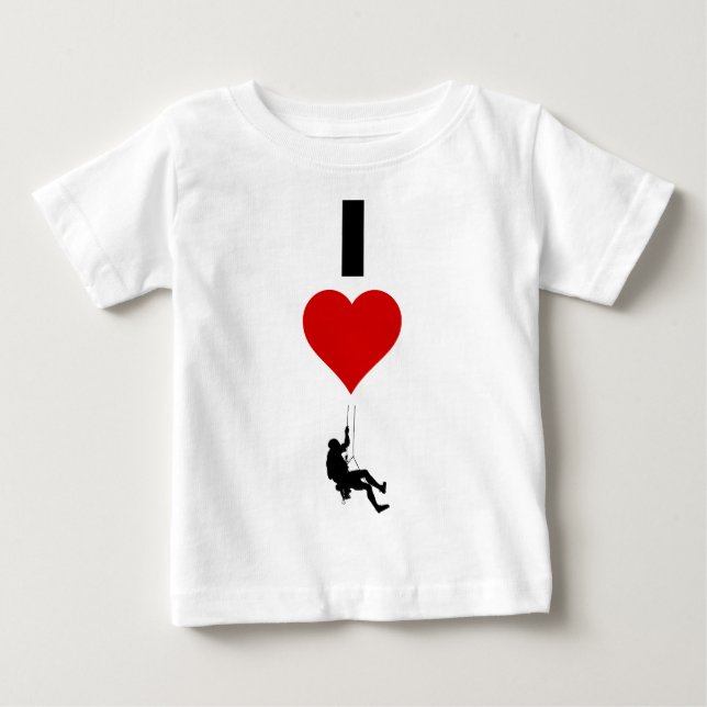 T-shirt Pour Bébé J'aime l'alpinisme (vertical) (Devant)