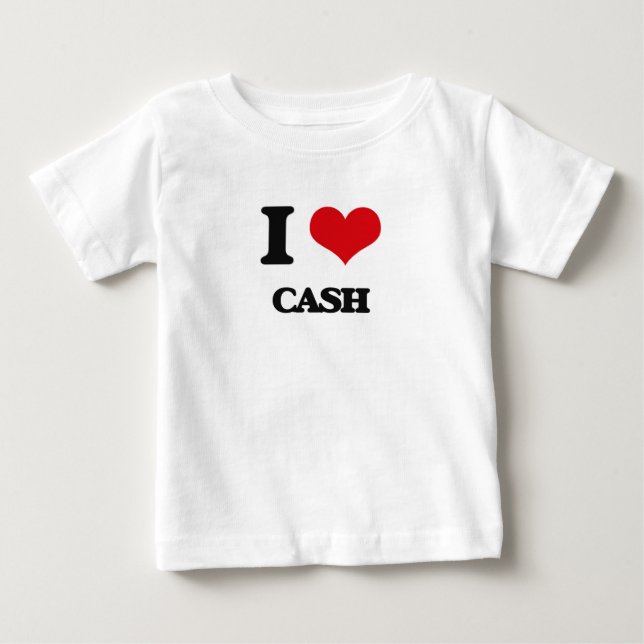 T-shirt Pour Bébé J'aime l'argent liquide (Devant)