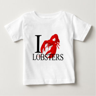 T-shirt Pour Bébé J'aime le bébé de homards