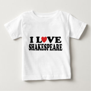 T-shirt Pour Bébé J'aime le cadeau de Shakespeare