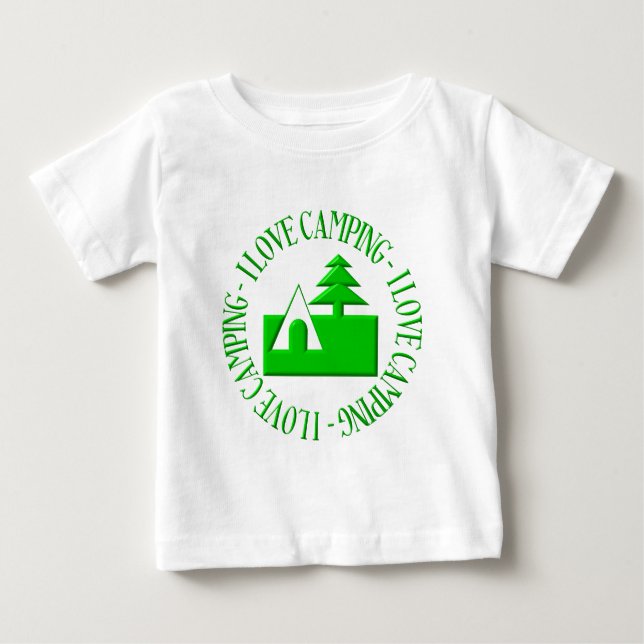 T-shirt Pour Bébé J'aime le camping (Devant)