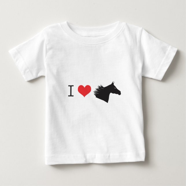 T-shirt Pour Bébé J'aime le cheval (Devant)