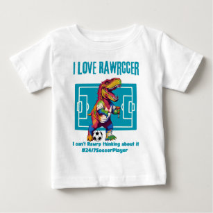 T-shirt Pour Bébé J'aime le footballeur 24/7 joueur