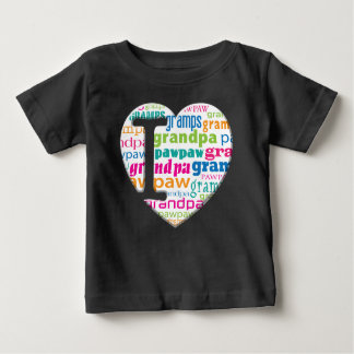 T-shirt Pour Bébé J'aime le grand-papa, papy, papaye -
