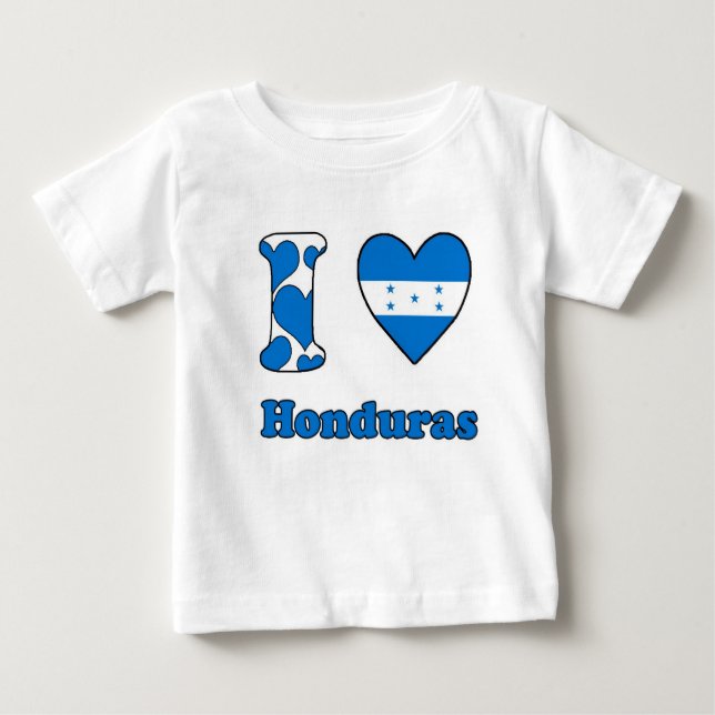 T-shirt Pour Bébé J'aime le Honduras (Devant)