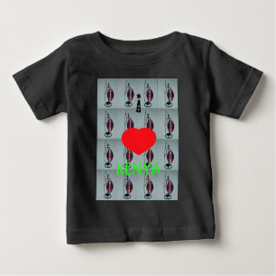 T-shirt Pour Bébé J'aime le Kenya