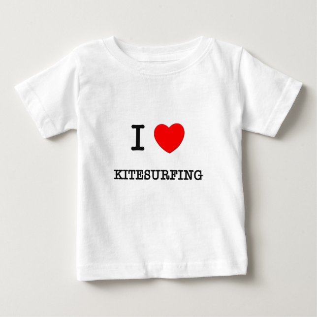T-shirt Pour Bébé J'aime le kitesurf (Devant)