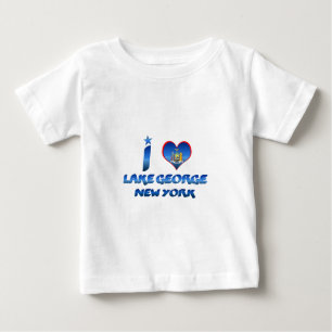 T-shirt Pour Bébé J'aime le lac George, New York