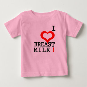 T-SHIRT POUR BÉBÉ J'AIME LE LAIT MATERNEL !