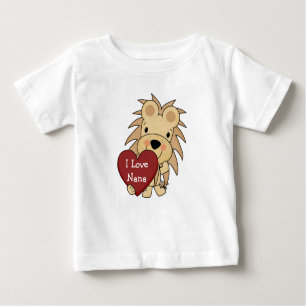 T-shirt Pour Bébé J'aime le lion lunatique Valentine de Nana