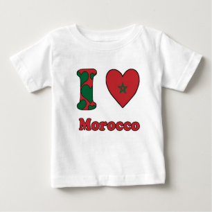 T-shirt Pour Bébé J'aime le Maroc