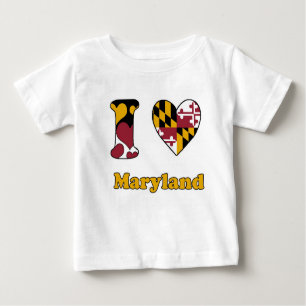 T-shirt Pour Bébé J'aime le Maryland