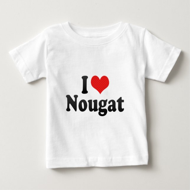 T-shirt Pour Bébé J'aime le nougat (Devant)