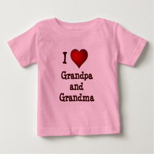 T-shirt Pour Bébé J'aime le nourrisson de grand-papa et de
