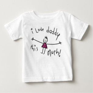 T-SHIRT POUR BÉBÉ J'AIME LE PAPA CE BEAUCOUP ! NOUVELLE IDÉE DE